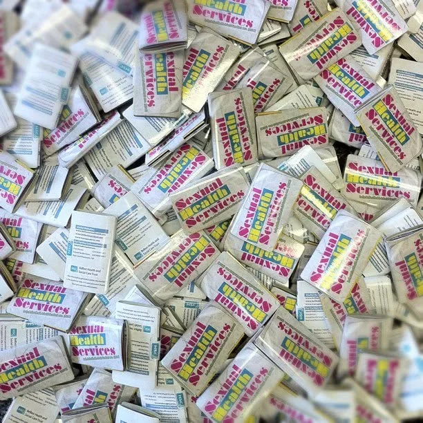 Sexual health services leaflets ready for distribution