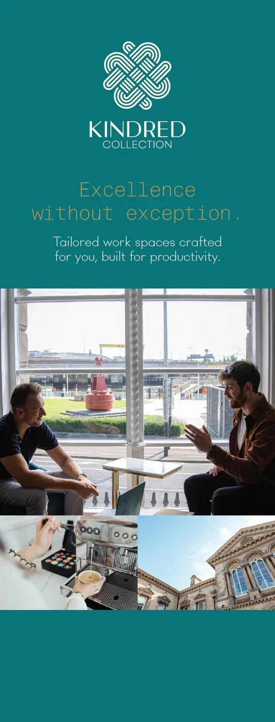 Kindred hospitality photography in a branded layout